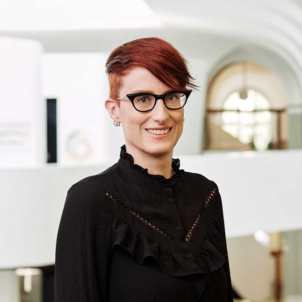 Portrait of Maja Buetikofer, Head of Communication and Marketing SCE