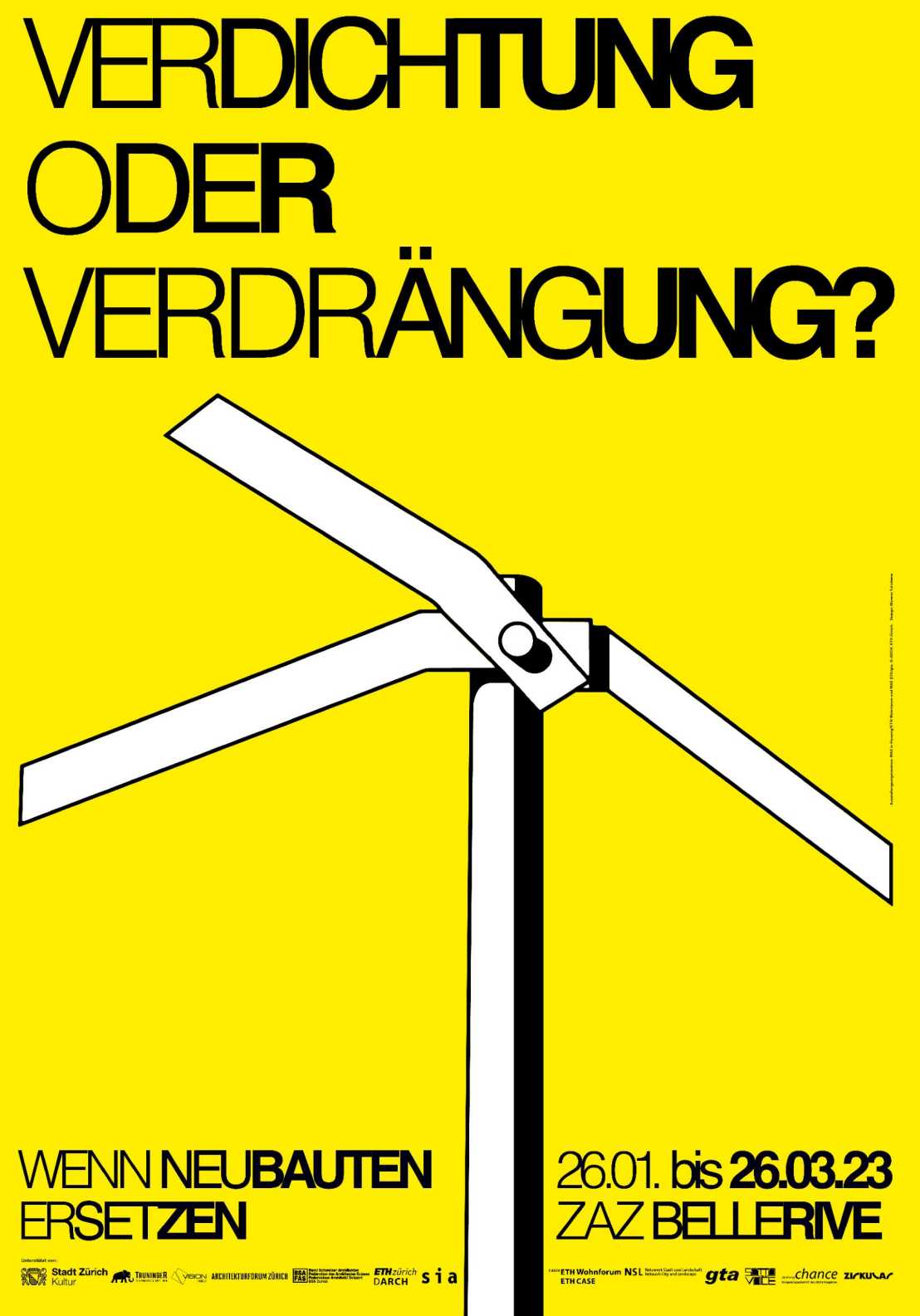 Enlarged view: Ausstellungsplakat Verdichtung oder Verdrängung